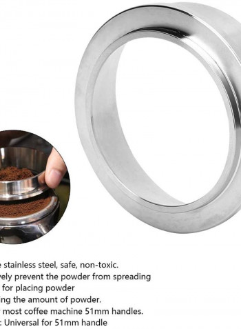 54mm Stainless Steel Coffee Espresso Dosing Ring Silver 5.4cm