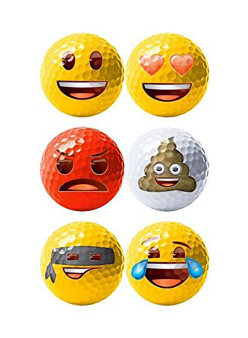 6-Piece Emoji Golf Ball Set