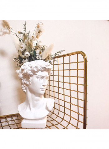 Ceramic Flower Pot White Figure Sculpture Crafts Desktop Arrangement Container White 10x16cm