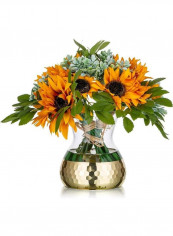 Decorative Flower Vase With Golden Honeycomb Multicolour one sizecm