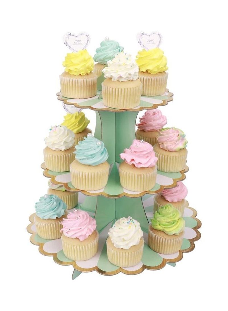 3 Tier Cake Display Stand And Fruit Plate Green Lollipop