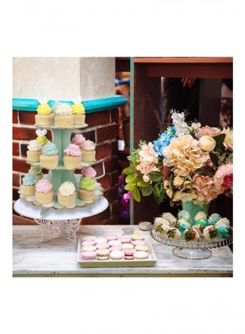 3 Tier Cake Display Stand And Fruit Plate Green Lollipop