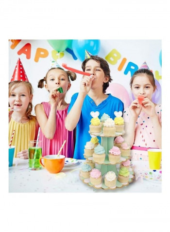 3 Tier Cake Display Stand And Fruit Plate Green Lollipop