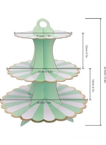 3 Tier Cake Display Stand And Fruit Plate Green Lollipop