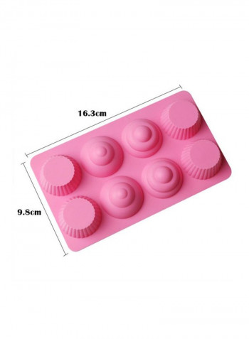 8-Hole Ice Cube Tray Pink 16.3x9.8centimeter