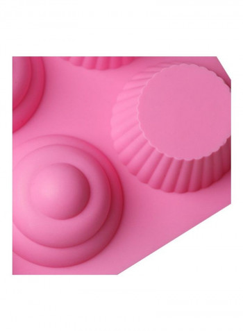 8-Hole Ice Cube Tray Pink 16.3x9.8centimeter