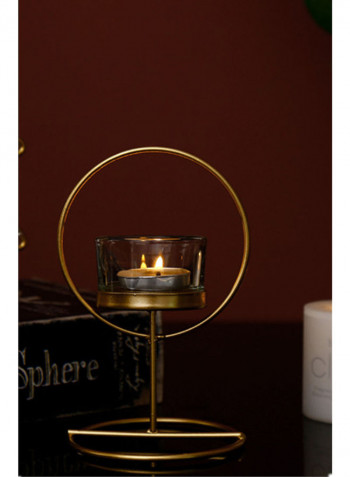 Electroplating Incense Candle Holder Gold 14 x 8cm