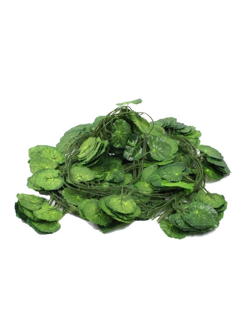 12-Piece Artificial Leaf Rattan Set Green