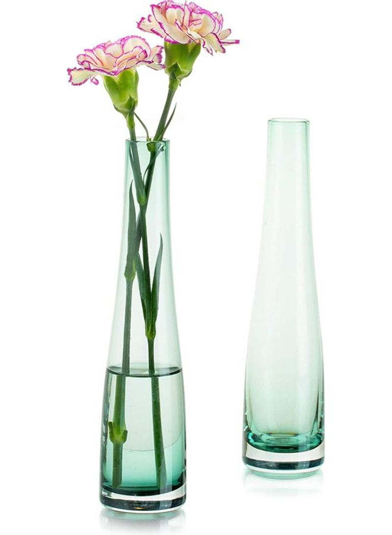 2-Piece Flower Vases Green one sizecm