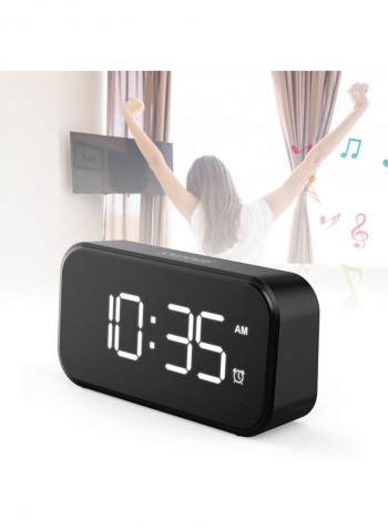 Multifunctional Alarm Clock Black 14.00*4.40*9.50cm