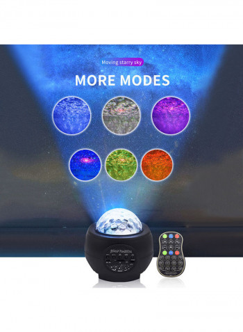 LED Projection Lamp With Speaker Set Black