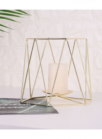 Nordic Iron Geometric Incense Candle Holder gold 16cm