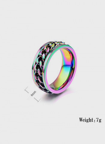 Stainless Steel Spinner Wedding Band Ring