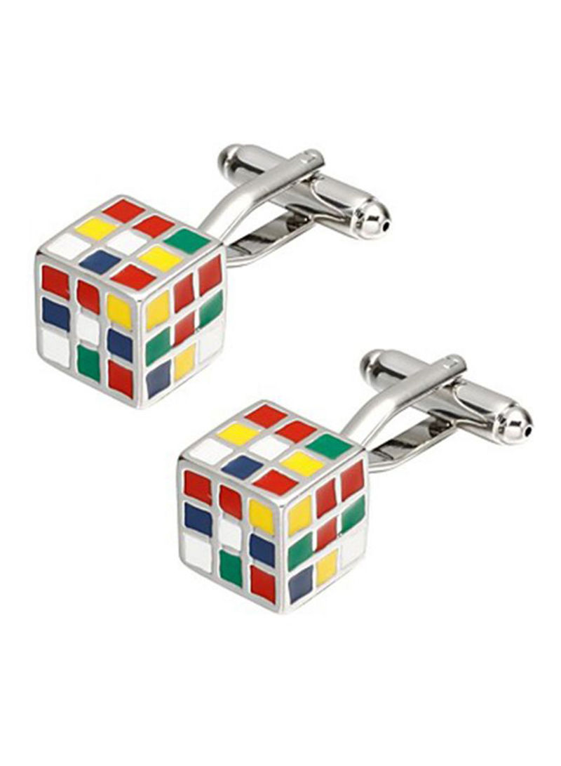 Stainless Steel Puzzle Cube Cufflink
