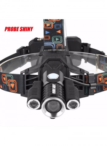 4 Modes LED Rechargeable Head Light Torch Black