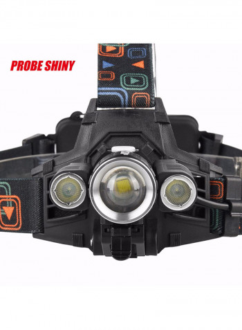 4 Modes LED Rechargeable Head Light Torch Black