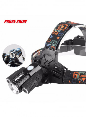 4 Modes LED Rechargeable Head Light Torch Black