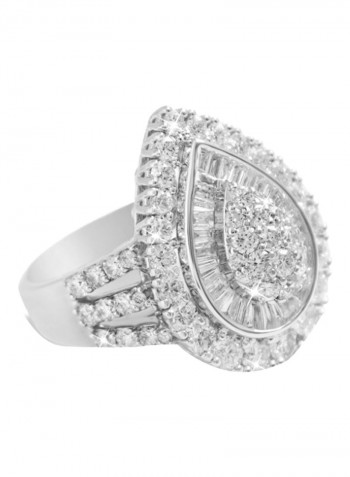 2.07 Ct Diamond Pear N' Ice Ring