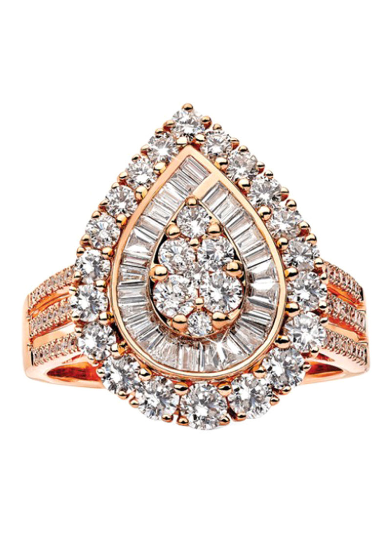 2.07 Ct Diamond Pear N' Ice Ring