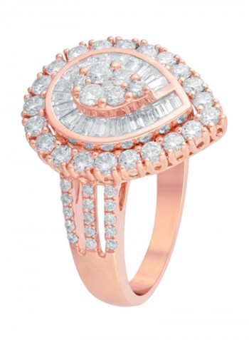 2.07 Ct Diamond Pear N' Ice Ring