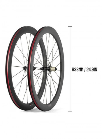 2-Piece Carbon Fiber Bicycle Wheel Set 83.2x35x68cm