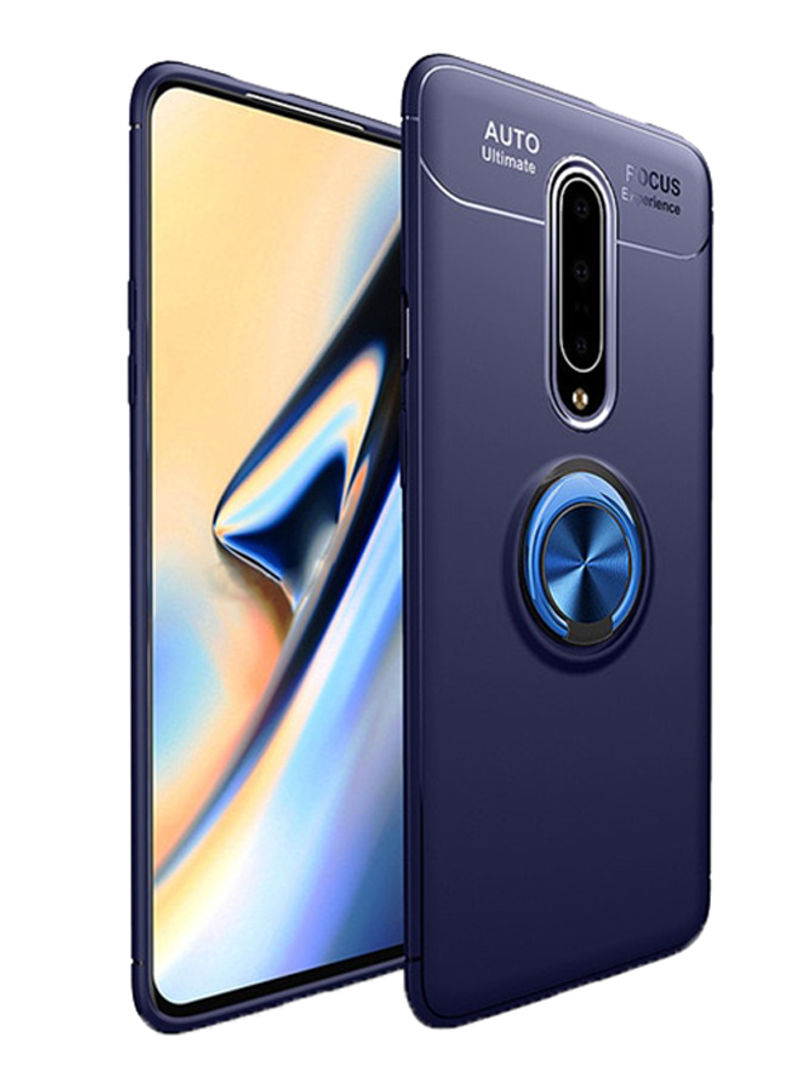 Protective Case Cover With Ring Holder For Oneplus 7 Pro Blue