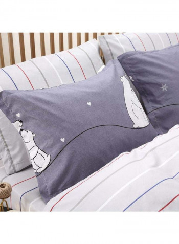 4-Piece European Style Luxury Jacquard Single Bedding Set Polyester Multicolour