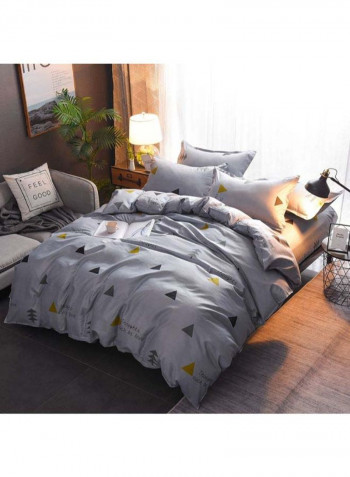 4-Piece European Style Luxury Jacquard Single Bedding Set Polyester Multicolour