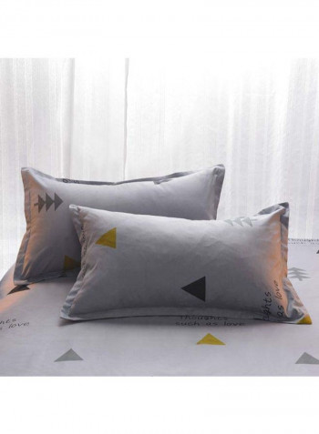 4-Piece European Style Luxury Jacquard Single Bedding Set Polyester Multicolour