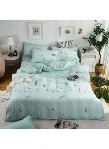 5-Piece European Style Luxury Jacquard Single Bedding Set Polyester Multicolour