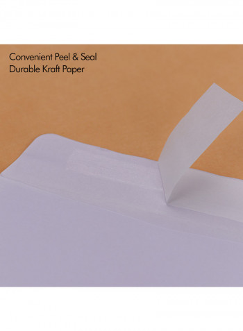 50-Piece Peel & Seal Kraft Paper Envelopes White