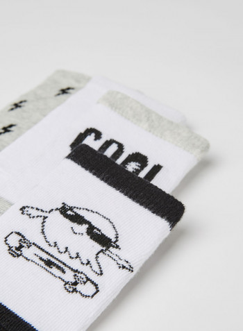 Baby Graphic Socks WHITE