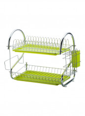 Stainless Steel Kitchen Rack Silver/Green 37.5x25centimeter reviews Stainless Steel Kitchen Rack Silver/Green 37.5x25centimeter