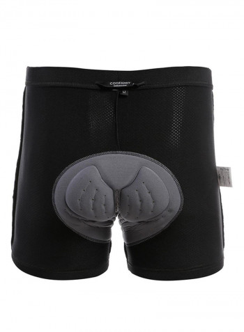 3D Padded Breathable Cycling Underwear Short Black