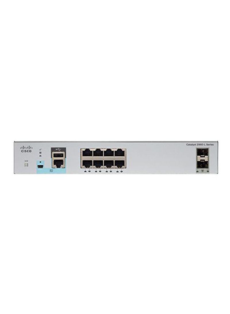 Catalyst 2960L Network Switch 1.73x8.45x10.56inch Silver