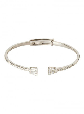 18 Karat White Gold Diamond Bangle