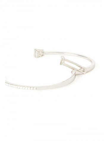 18 Karat White Gold Diamond Bangle