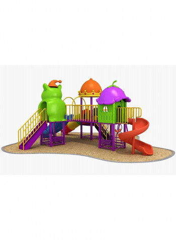 6-In-1 Swings Double Slides Round S-Slide And Tube Slide Set 12011