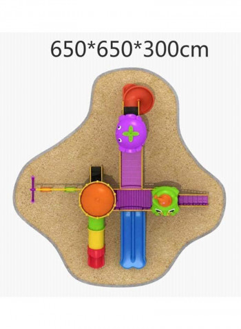 6-In-1 Swings Double Slides Round S-Slide And Tube Slide Set 12011