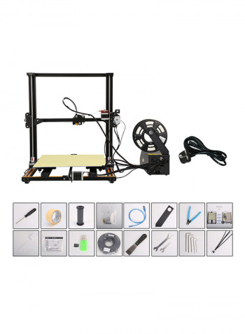 CR-10 S4 High-Precision DIY i3 3D Printer 70 x 69 x 61centimeter Black/Yellow