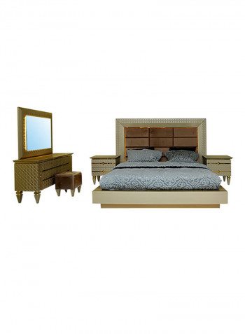 5-Piece Milan Bedroom Set Gold