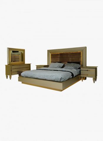 5-Piece Milan Bedroom Set Gold
