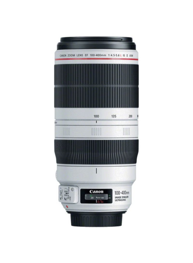 EF 100-400mm f/4.5-5.6L IS II USM Telephoto Zoom Lens For Digital Camera Black/White