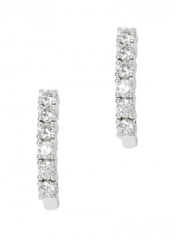 18 Karat White Gold Diamond Earrings