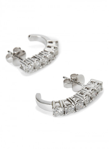 18 Karat White Gold Diamond Earrings