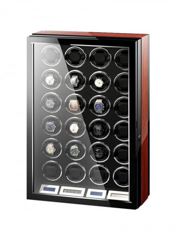 24 Watches Automatic Watch Winder Box With Quiet Mabuchi Motor LCD Touch Screen And Remote Control