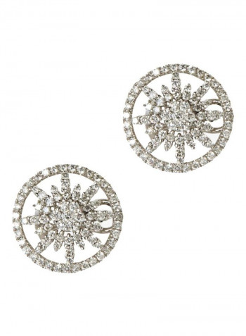 18 Karat White Gold Diamond Earrings