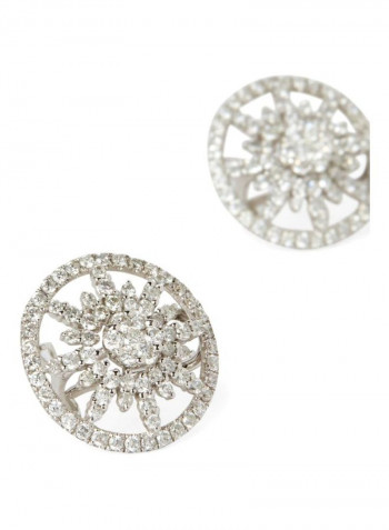 18 Karat White Gold Diamond Earrings