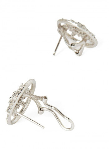 18 Karat White Gold Diamond Earrings