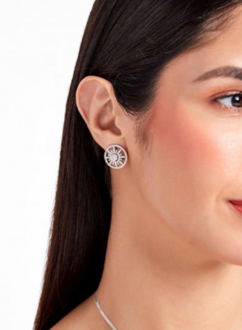 18 Karat White Gold Diamond Earrings